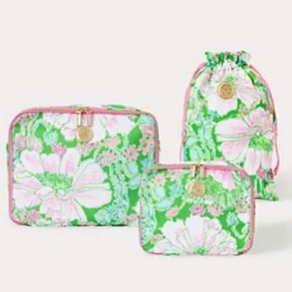 Lilly Pulitzer Travel Luggage Set NEW Poppyland print - Picture 2 of 5